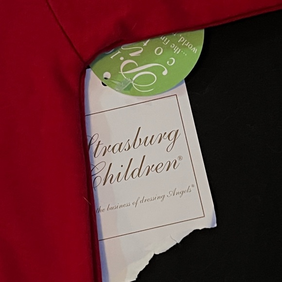 NWT STRASBURG Pima Daygown Newborn 0-3 mos Christmas Wreath Holiday Day Gown - Picture 4 of 5